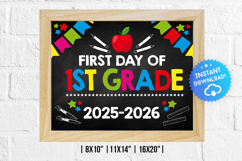 First Day of 1st Grade, School Digital Poster - PD0309 Product Image 1
