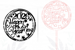 Happy New Year 2026 Cake Topper Svg - PD0475 Product Image 2