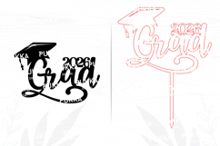Grad 2026 Cake Topper Svg, Graduation 2026 Svg - PD0247 Product Image 2