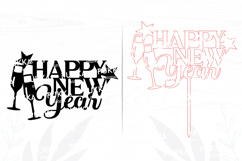 Happy New Year Cake Topper Svg - PD0343 Product Image 2