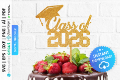 Class of 2026 Cake Topper Svg, Graduation 26 Svg - PD0233 Product Image 3