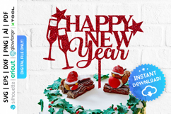 Happy New Year Cake Topper Svg - PD0343 Product Image 3