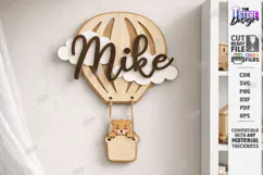 3D Kids Room Name Sign Laser Cut | Nursery Wall Decor | CNC Product Image 1