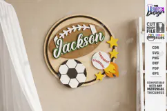 3D Kids Room Name Sign Laser Cut | Nursery Wall Decor | CNC Product Image 1
