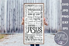 Names Of Jesus Christian Farmhouse Home Sign Svg Product Image 1