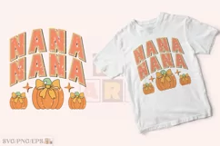 Halloween Coquette Fall Nana Pumpkin PNG T-shirt Design Product Image 2