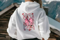 Nana Valentine Pencil Coquette Bow SVG PNG Product Image 3