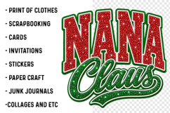 Nana Claus Glitter Png Product Image 3