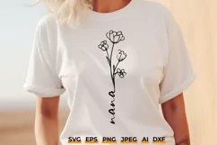 Nana Flower SVG | Grandmother Shirt Design, Mother's Day PNG Product Image 1