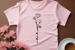 Nana Flower SVG | Grandmother Shirt Design, Mother's Day PNG Product Image 2
