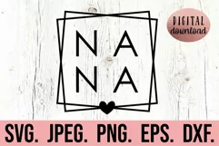 Nana Square Box SVG - Blessed Nana - Mothers Day SVG Product Image 1