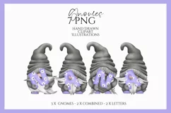 NANA Gnome Clipart, 7 PNG Hand Drawn Clipart Product Image 1