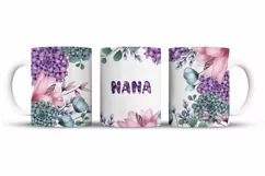 Nana Mug  Sublimation Bundle, Grandma Mug, 15 oz mug wrap