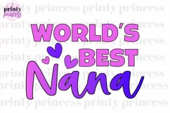 Worlds Best Nana png, Retro Nana design Product Image 1