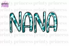Western Nana png, Turquoise Cowhide Nana design Product Image 1