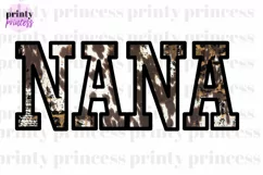 Leopard Print Nana png, Cowhide Nana design Product Image 1