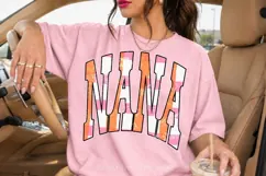 Fall Nana, Gingham, DTF Design, PNG Product Image 1