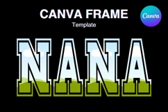 NANA Canva Frame Straight Mother Day Poster Varsity Frame Product Image 1