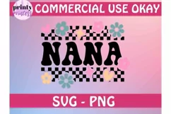 Retro Nana svg, Mom svg, Groovy Nana design Product Image 6