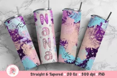 Nana Tumbler Sublimation Bundle, Grandma Tumbler, 20 oz tumbler wrap