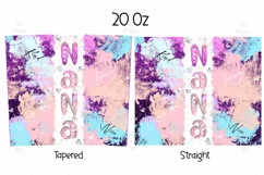 Nana Tumbler Sublimation Bundle, Grandma Tumbler, 20 oz tumbler wrap