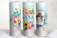 Nana Photo Tumbler Sublimation Design Wrap PNG Product Image 1