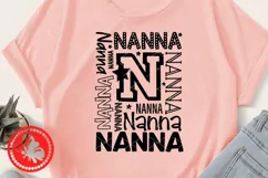 Nanna svg saying Family tshirt designs Mother's day Birthday Product Image 2