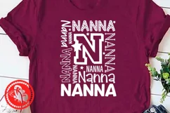 Nanna svg saying Family tshirt designs Mother's day Birthday Product Image 1