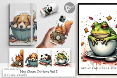 Digital Paper Nap Chaos Critters Product Image 1
