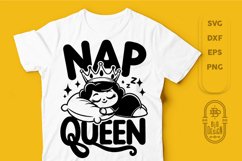 Nap Queen Funny Saiyng SVG File | Sarcastic, Funny Quote SVG Product Image 1