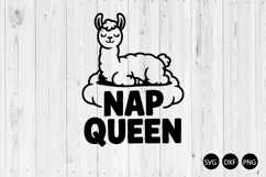 Nap Queen SVG, Nap SVG, Baby Girl SVG, llama SVG Product Image 1