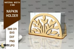 Wooden Napkin Holder Laser Cut. Decorative Napkin Holder SVG Product Image 1