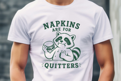 Napkins Are For Quitters SVG - Funny Raccoon BBQ PNG Design Product Image 2