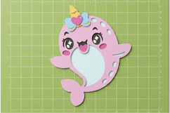 Narwhal Couple 3D SVG Product Image 3