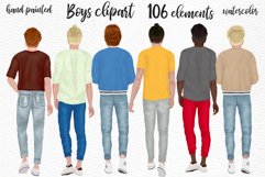 Male clipart Teenage boys clipart Guys clipart Fashion Male Product Image 1