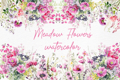 Spring Flowers clipart Wild Flowers Clipart Field Botanical Product Image 1