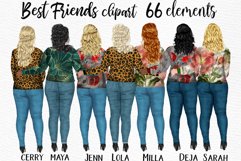 Plus size girls clipart Curvy Girls Clipart Animal Print Product Image 1