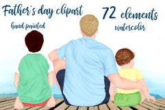 Father and children clipart,Father&#039;s day clipart,Family Png Product Image 1