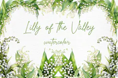 Lily of the Valley, Floral clipart, Watercolor Flowers Product Image 1
