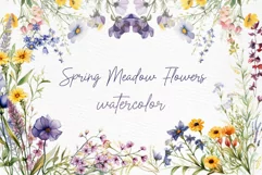 Watercolor Wild Pink Floral Clipart Natural Dry Pressed Png Product Image 1