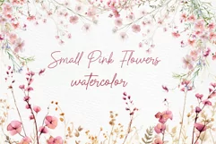 Dusty Pink Flowers Clipart Watercolor Blush Flowers Clipart Product Image 1
