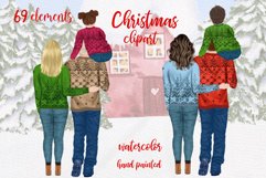 Christmas clipart,Family Clipart,Winter Family,Xmas Png Product Image 1