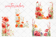 Red Poppy Flowers Clipart Poppies Clipart Poppy Wreath Png Product Image 2
