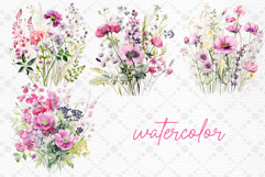 Spring Flowers clipart Wild Flowers Clipart Field Botanical Product Image 2