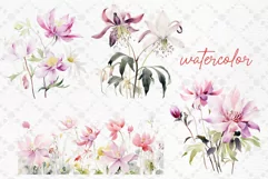 Watercolor Dusty Pink Flowers Clipart Joanna Flowers Png Product Image 2