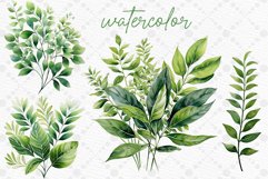 Watercolor Tropical Greenery clipart Tropical Wedding Png Product Image 2