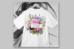 Watercolor Garden Flowers clipart Pink Roses Clipart Spring Product Image 3