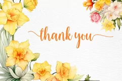 Yellow Spring Flowers Clipart Mixed Flowers Png Watercolor Product Image 3