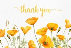 Wild Floral Clipart Orange Wild Flowers Watercolor flowers Product Image 3