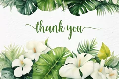 Watercolor Hibiscus clipart White Flowers clipart Tropical Product Image 3